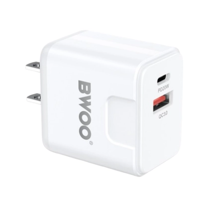 Sạc BWOO 2 cổng USB-A kèm cáp Type-C US CDA64VC 1